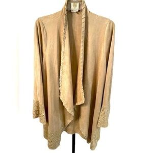 Vocal gold studded open cardigan oversized